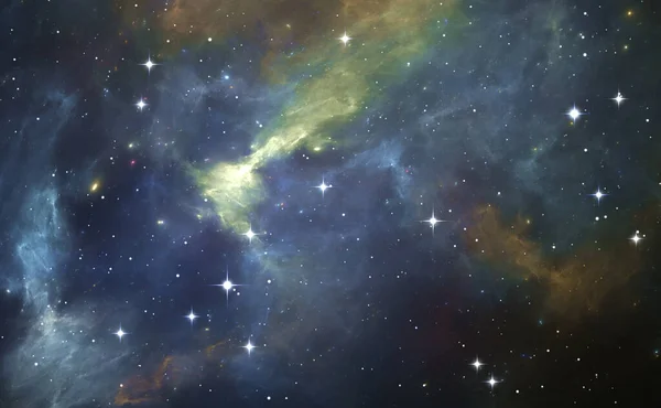 Nocne niebo przestrzeń tło z mgławicą i gwiazdami — Zdjęcie stockowe