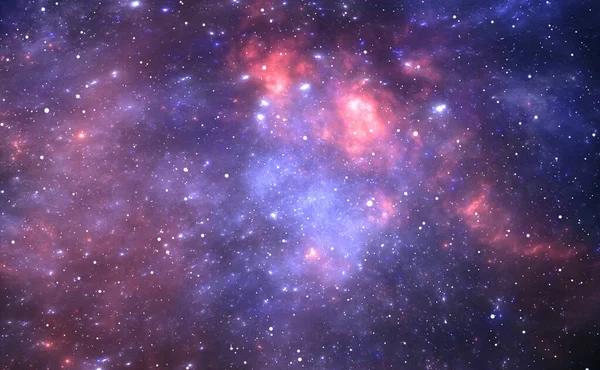 Espacio de fondo con nebulosa y estrellas — Foto de Stock