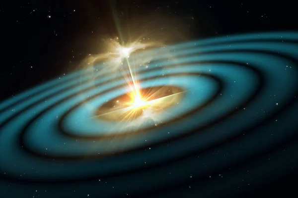 Gravitational waves, vibrations in spacetime — Stock Photo, Image