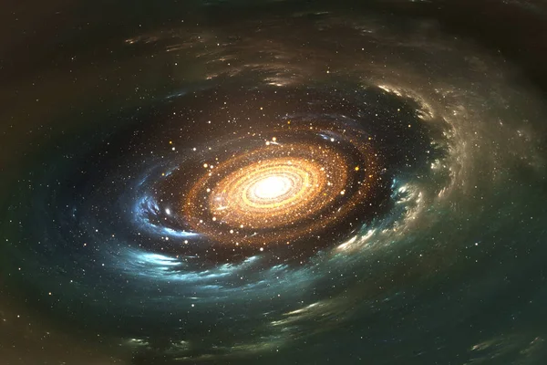 Tło z galaktyką spiralną i gwiazdy — Zdjęcie stockowe