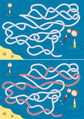 Yaz eğlenceli labirent