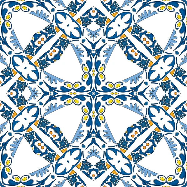Patrón azulejos portugueses — Vector de stock