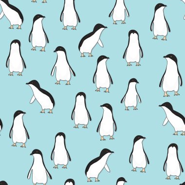 Dikişsiz penguenler desen
