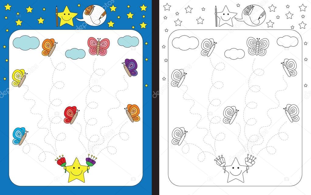 Little star preschool worksheet