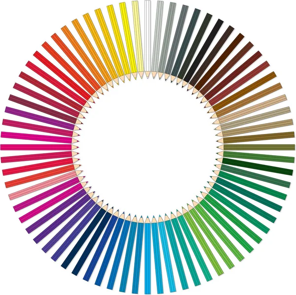 Lápices de colores ilustrados — Vector de stock