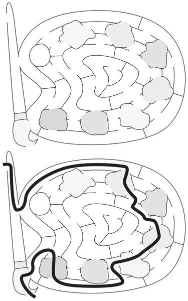 Labirin palet mudah - Stok Vektor