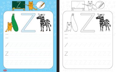 Alfabe izleme çalışma sayfası