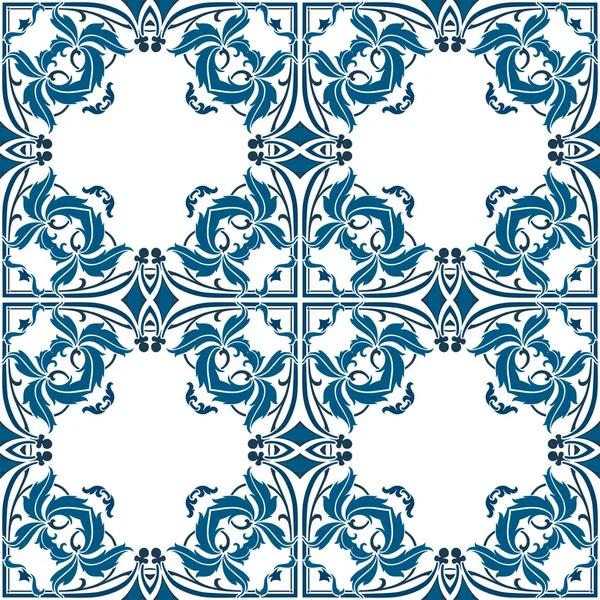 Azulejos portugueses ilustrados — Vetor de Stock