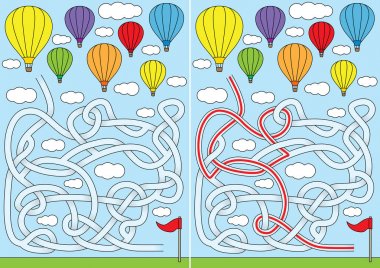 Sıcak hava balon labirent