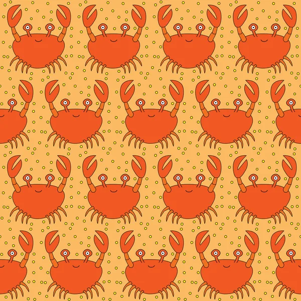 Seamless crabs pattern — Stock Vector