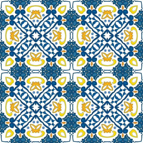 Illusrated Portuguese tiles — Stock Vector