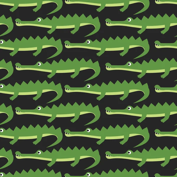Seamless alligators pattern — Stock Vector