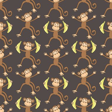 Sorunsuz maymunlar desen