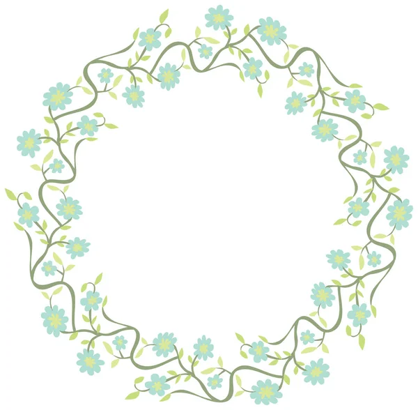 装飾的な花円 — ストックベクタ