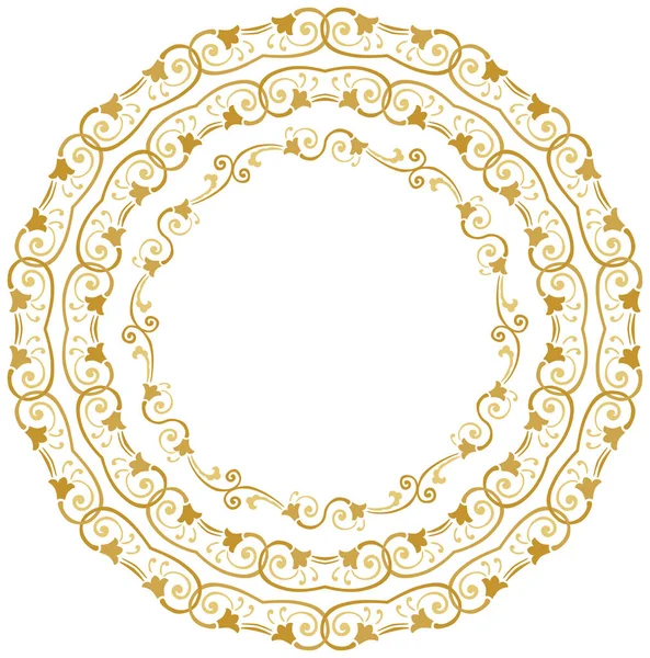 Декоративные цветочные круги — стоковый вектор