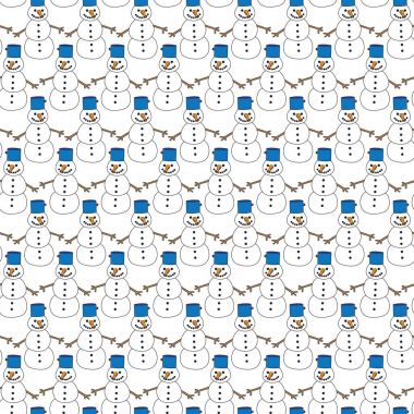 Dikişsiz snowmans desen