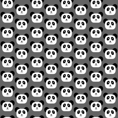 Dikişsiz panda desen