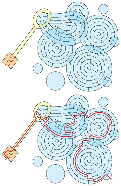 Labirynt łatwe baniek mydlanych — Wektor stockowy