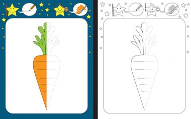 Illustratd okul öncesi çalışma sayfası