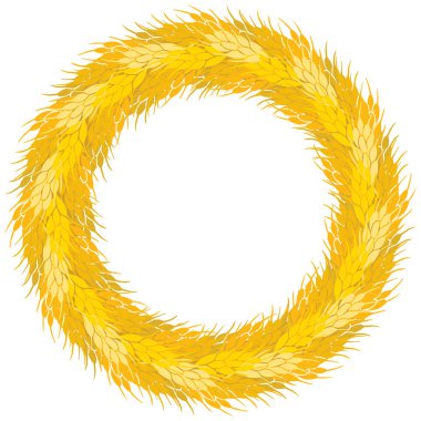 Ilustrated buğday çelenk