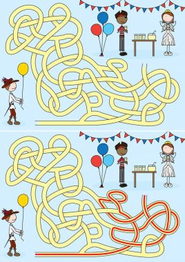 Kostüm partisi labirent