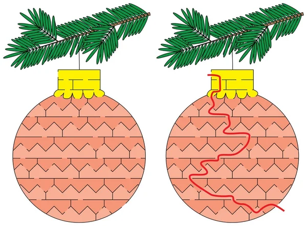 Łatwe Christmas ornament labirynt — Wektor stockowy
