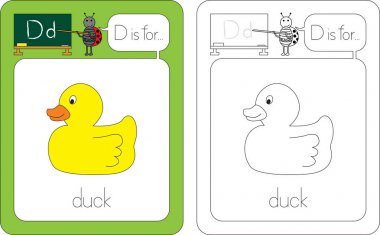 Flashcard harf D