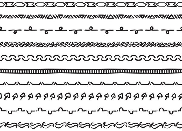 Illustrated seamless borders