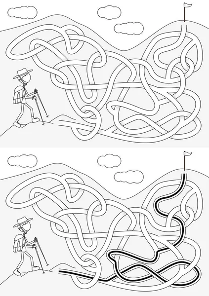 Labyrinthe des alpinistes — Image vectorielle