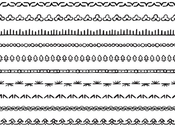 Illustrated seamless borders