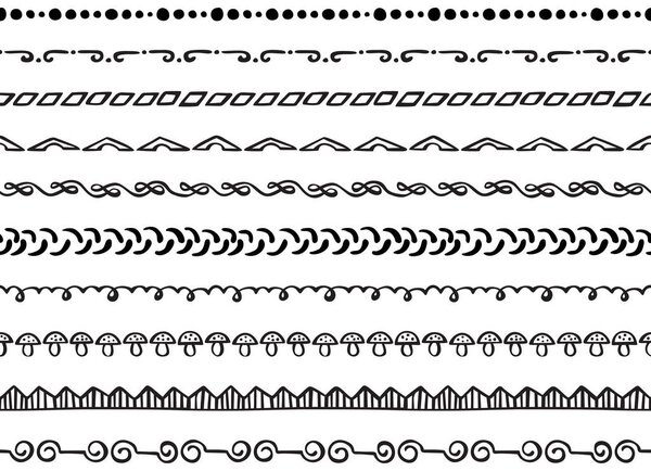 Illustrated seamless borders