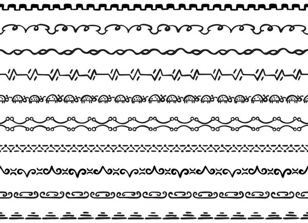 Illustrated seamless borders