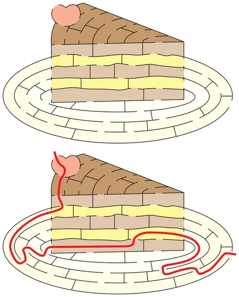 Łatwe ciasto labirynt — Wektor stockowy