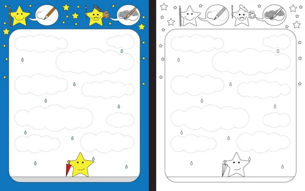 Rain and clouds — Stock Vector © nahhan #5348867