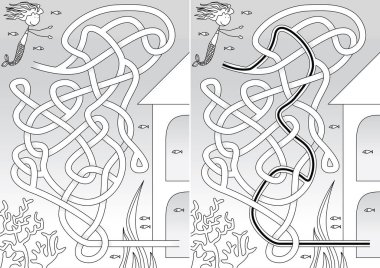 Deniz kızı labirent resimli
