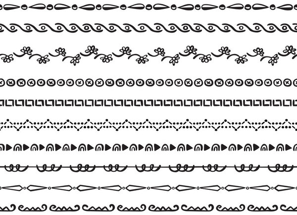 Illustrated seamless borders