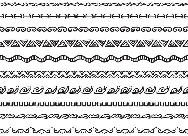 Illustrated seamless borders