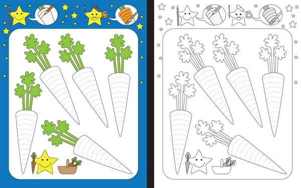 Preschool worksheet — Stock Vector