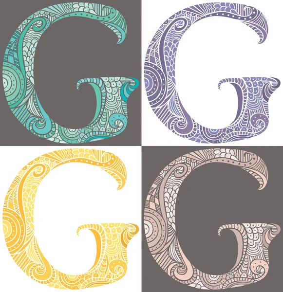 Geïllustreerde Letter G — Stockvector