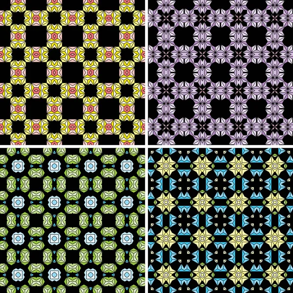 Kaleidoskop nahtloser Muster — Stockvektor