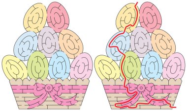 Kolay Paskalya yumurtaları labirent