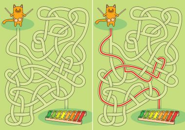 Küçük kedi labirent