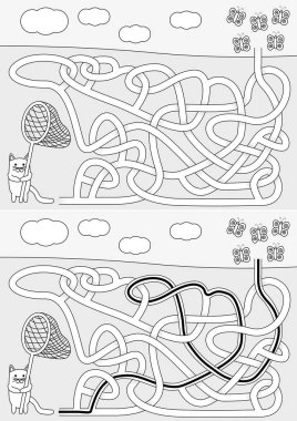 Küçük kedi labirent