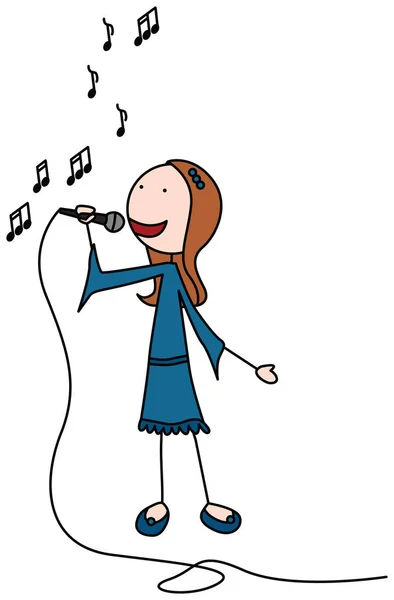 Glada barn sjunger — Stock vektor
