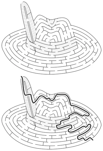 Лабиринт шляпы — стоковый вектор