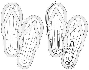 Kolay parmak arası terlik labirent