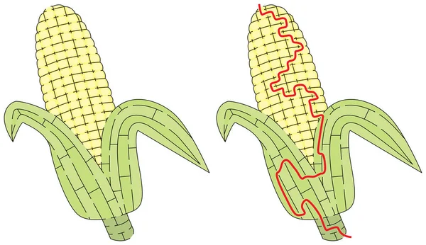 Кукурузный лабиринт — стоковый вектор