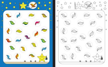 İnce motor becerileri - izleme pratik için okul öncesi çalışma sayfası satırları mermer topları kesik 