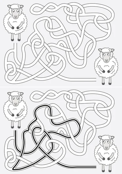 Labirinto de ovinos —  Vetores de Stock