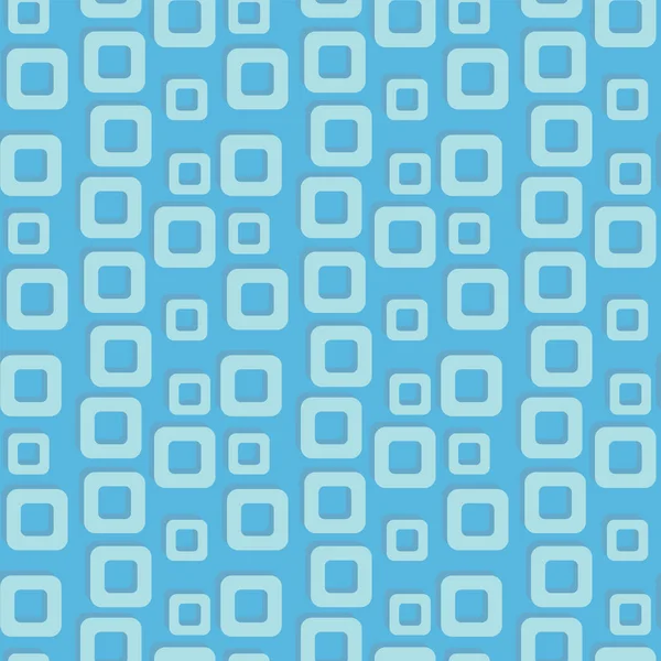 Modèle Sans Couture Éléments Bleus Illustrés Sur Bleu — Image vectorielle